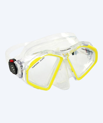 Aqualung diving mask for adults - Hawkeye - Clear/yellow