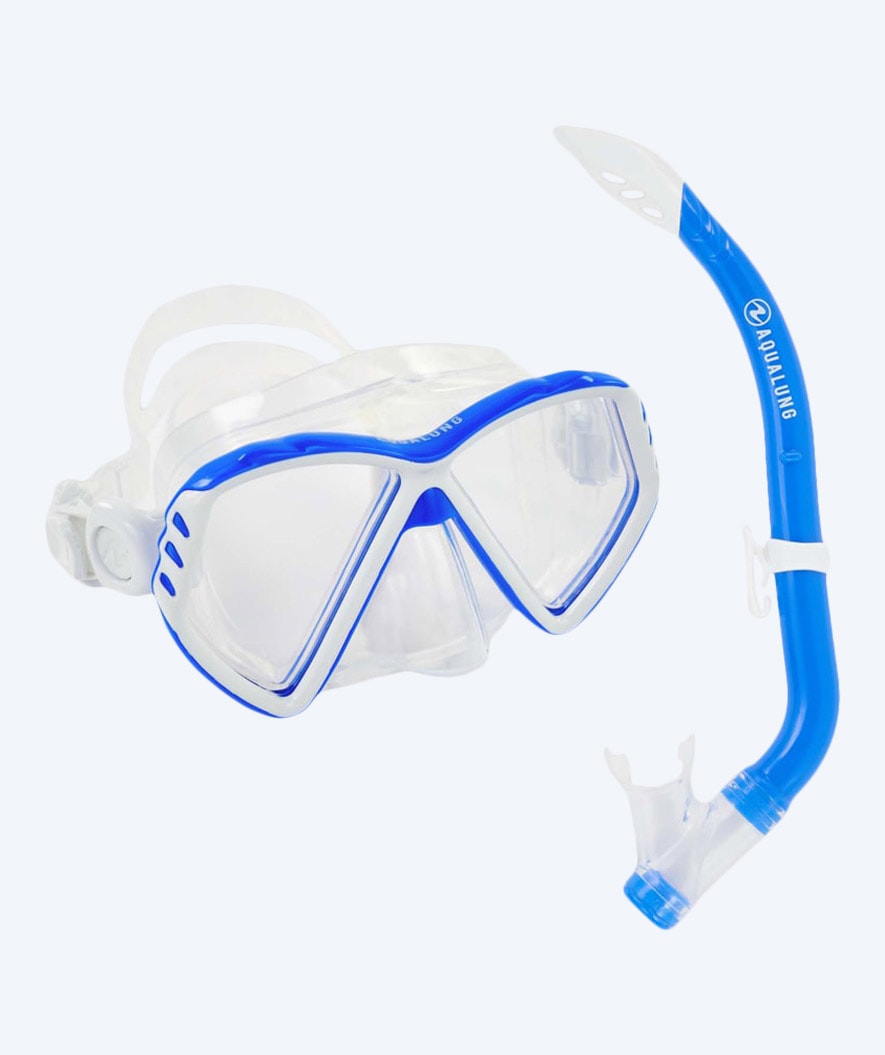Aqualung Combo snorkel set for kids (8-18) - Combo Cub - Clear/blue