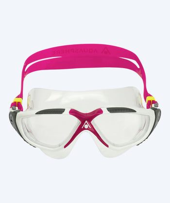 Aquasphere swim mask for women - Vista - White/pink (clear lens)