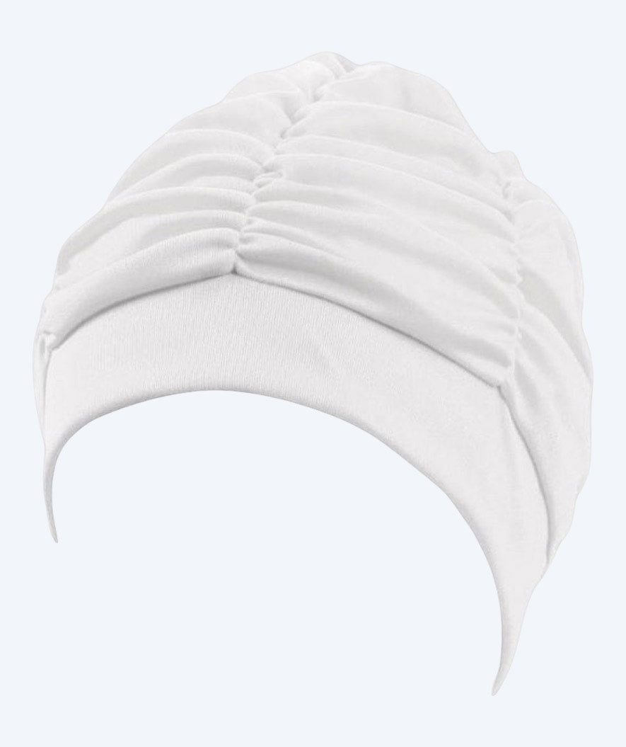 Beco swim cap with drapes - White