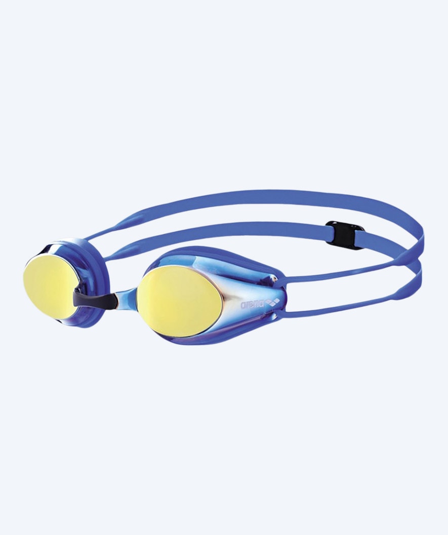 Arena competition swim goggles for kids (6-12) - Tracks Mirror - Light blue