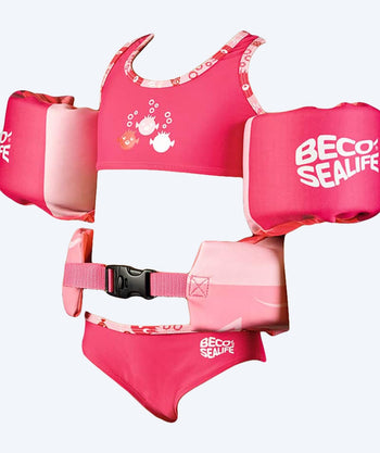 Beco float set (belt + swim fins) for kids (2-6) - Sealife - Pink