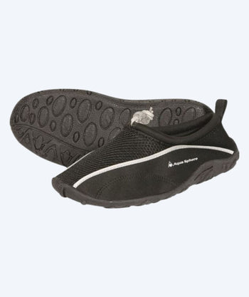 Aquasphere neoprene swim shoes for adults - Lisbona - Black/silver