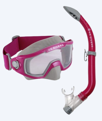 Aqualung Combo snorkel set for kids (8-18) - Avila - Light pink/grey