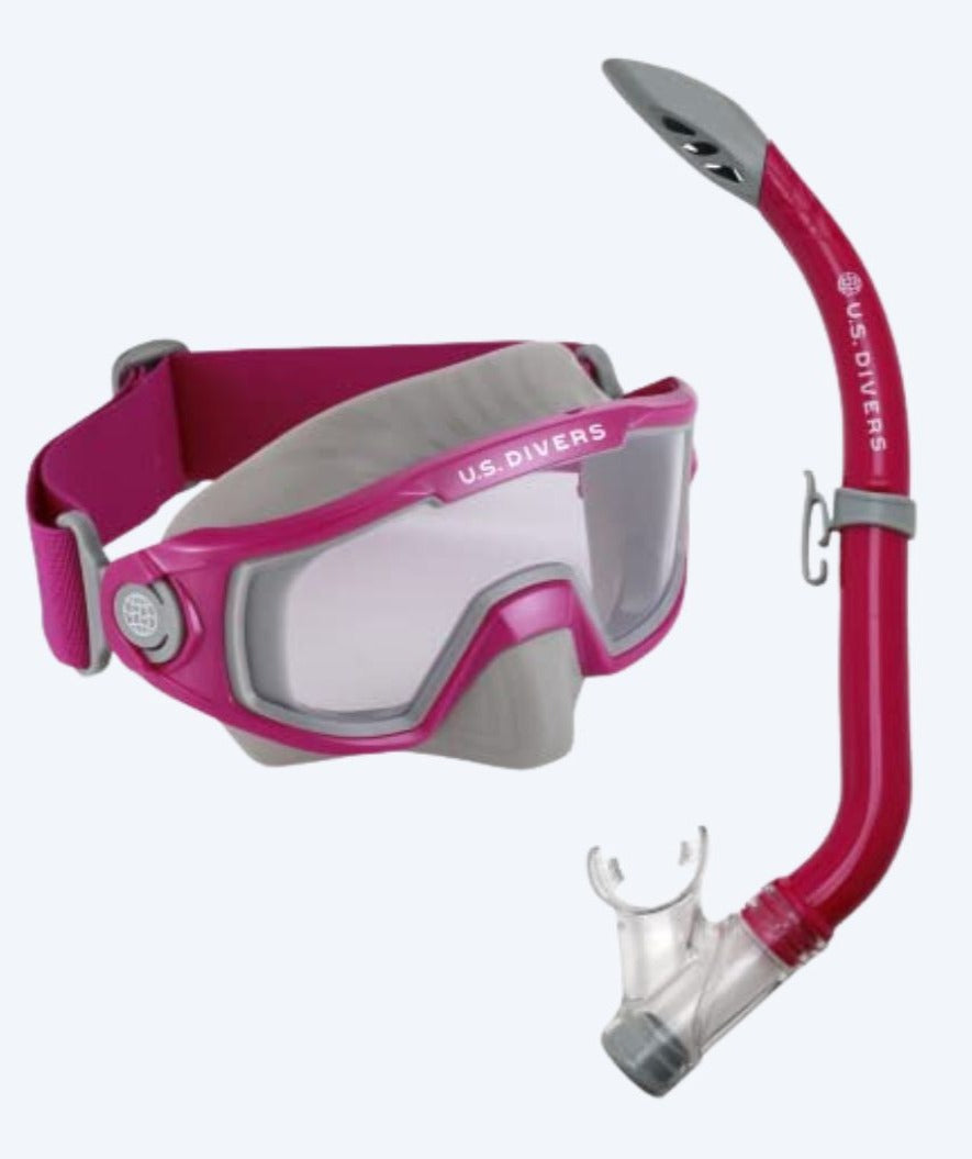 Aqualung Combo snorkel set for kids (8-18) - Avila - Light pink/grey
