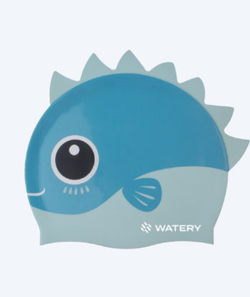 Watery swim cap for kids - Fishi - Blue Shark