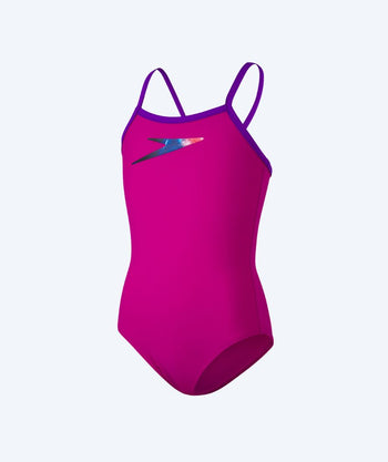 Speedo swimsuit for girls - Boom Placement Thinstrap - Purple/Blue