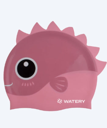 Watery swimming cap for kids - Fishi - Pink Shark