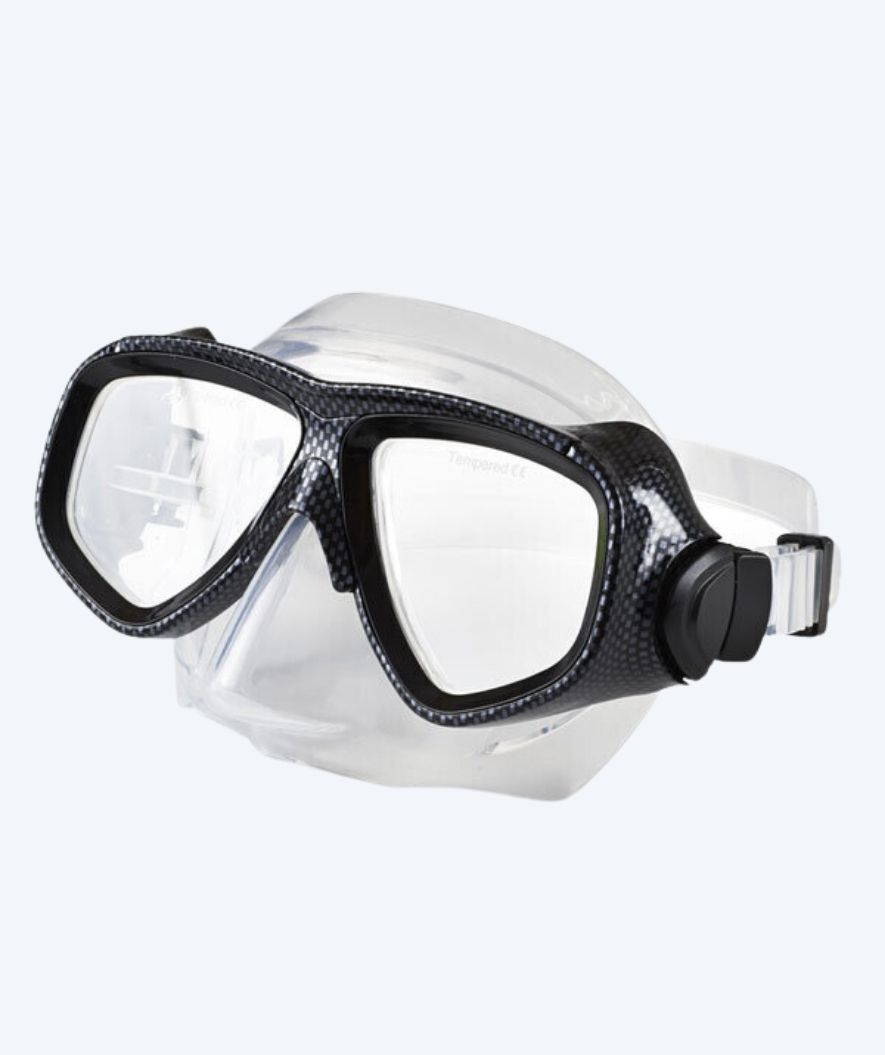 Primotec diving mask with optical correction - M80 (+1.0 to -8.0) - Black