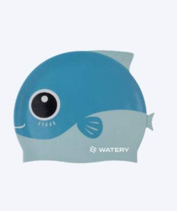 Watery swim cap for kids - Fishi - Blue Fish