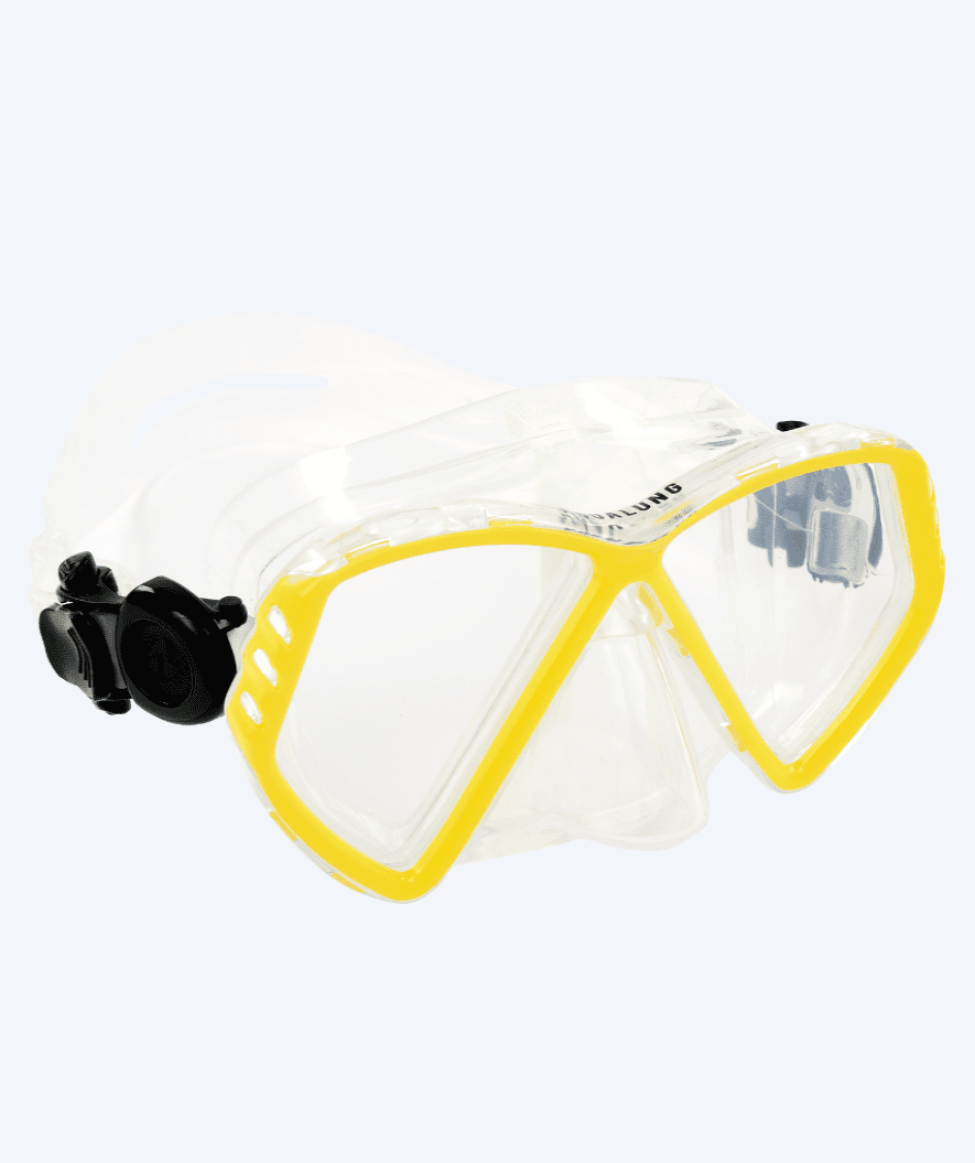 Aqualung diving mask for kids (8-18) - Cub - Clear/yellow