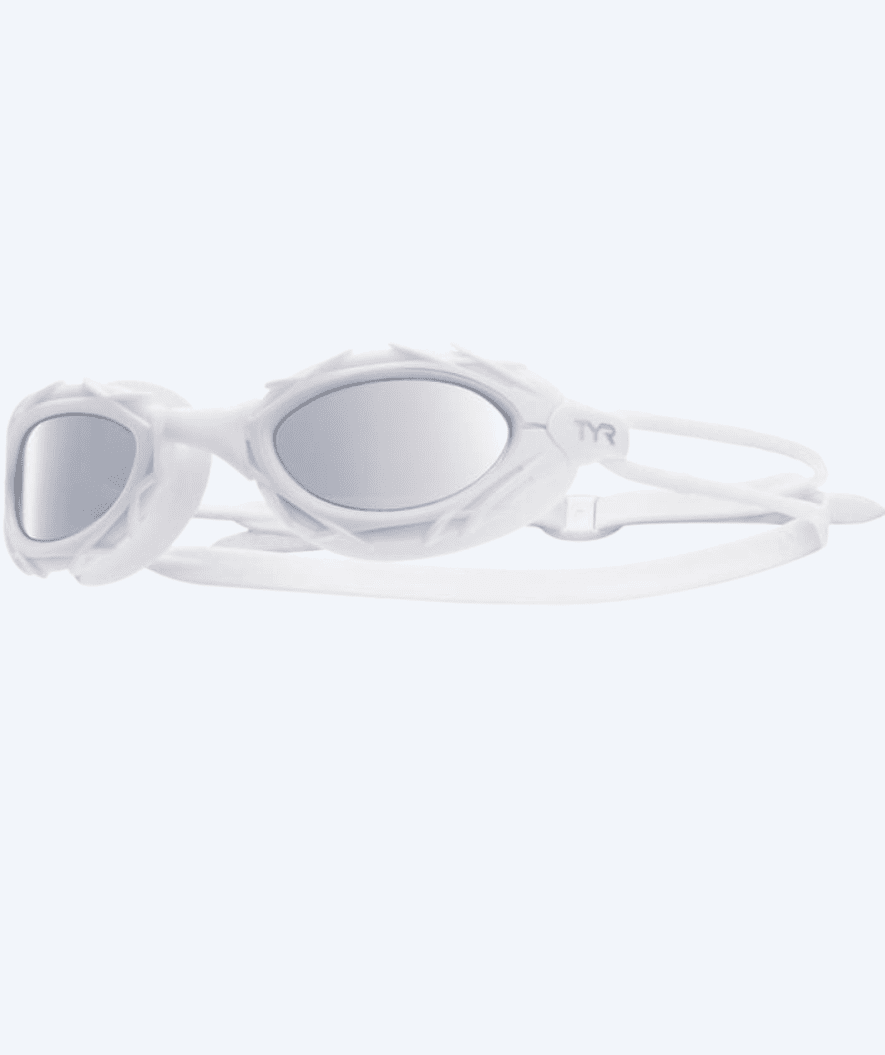 TYR exercise swim goggles - Nest Pro Nano - White/silver (Mirror linse)