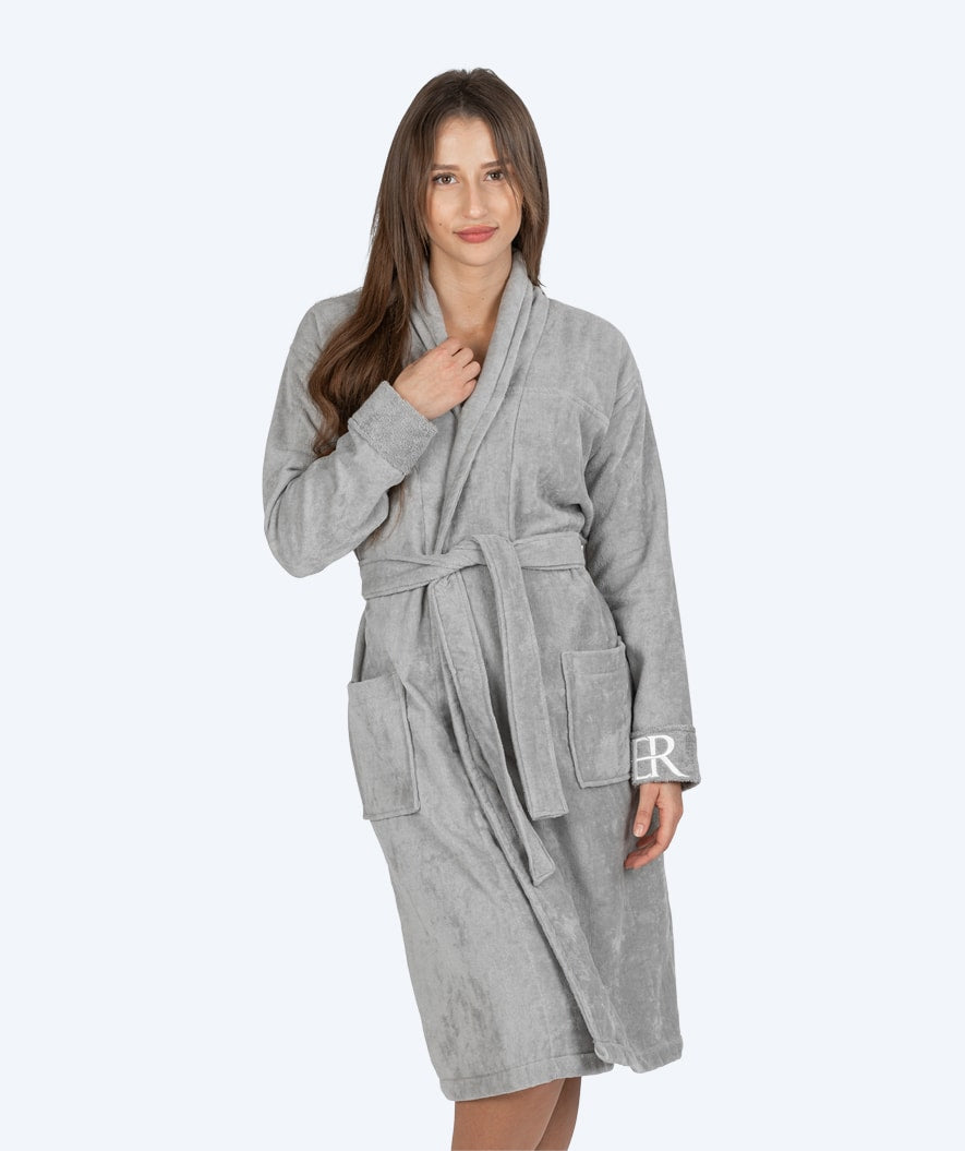 Watery bathrobe for women - ER Luxe - Grey