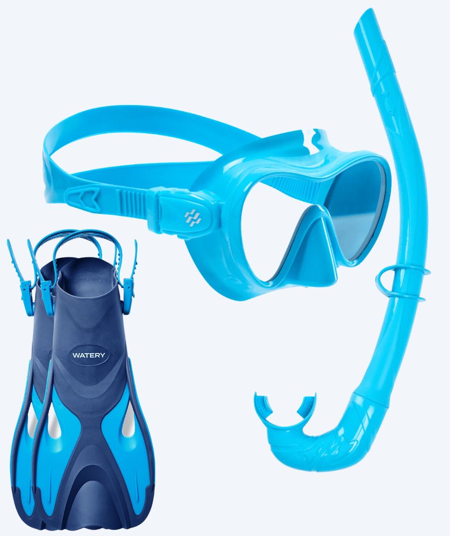 Watery snorkel set for kids - Fisher/Cliff - Blue/light blue