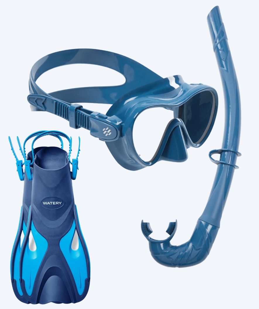 Watery snorkel set for kids - Fisher/Cliff - Blue/dark blue