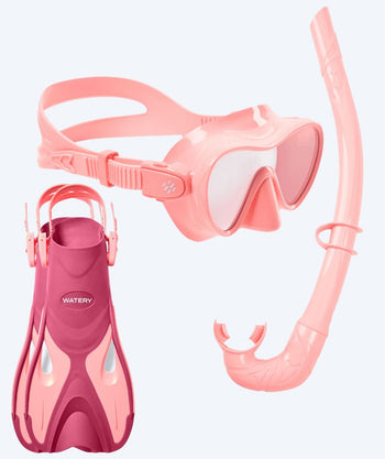 Watery snorkel set for kids - Fisher/Cliff - Pink/pink