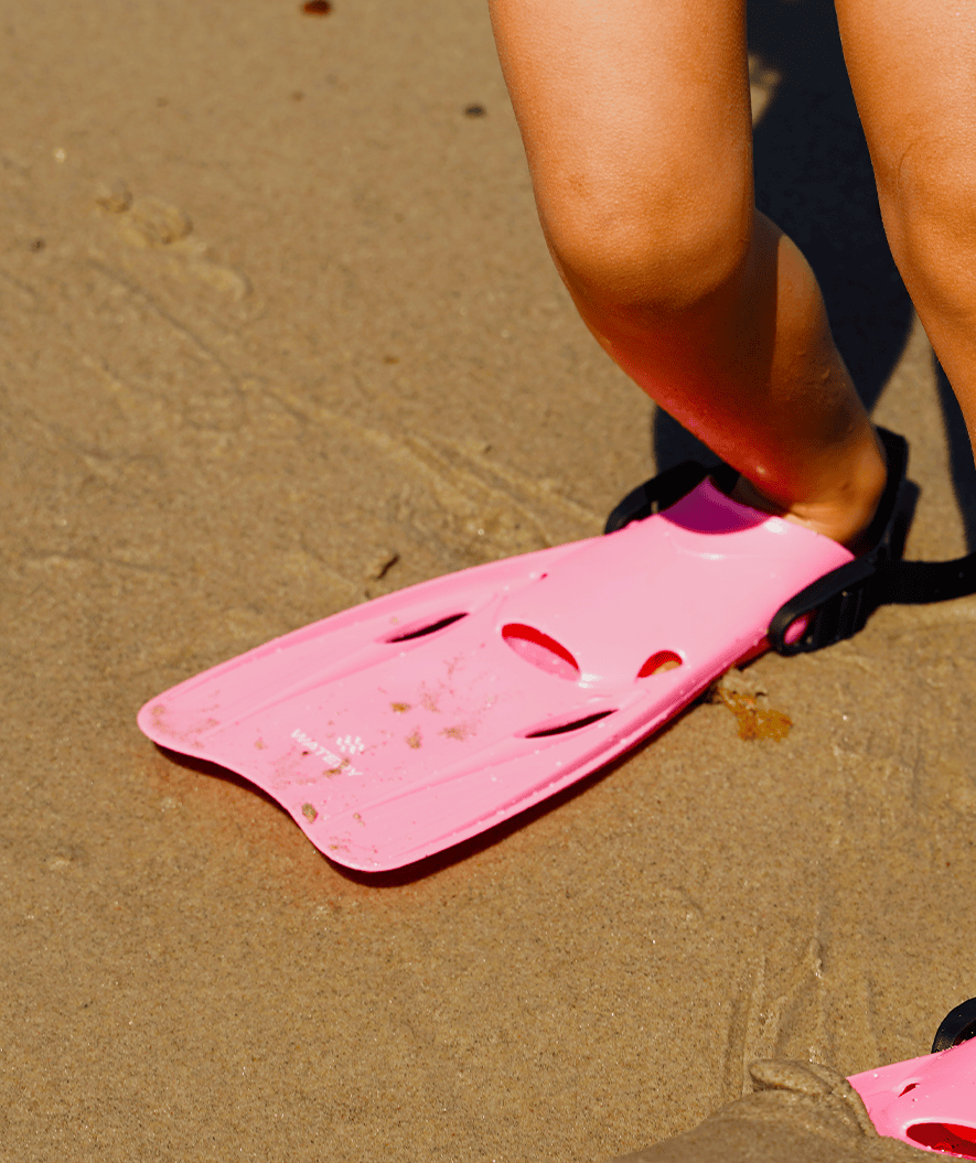 Watery diving fins for kids/junior (27-38) - Fleetwood - Light pink
