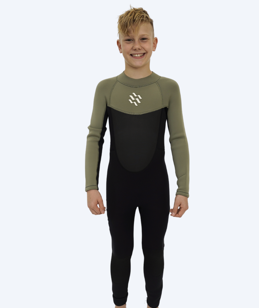 Watery wetsuit for kids - Gecko (3mm) - Dust Green