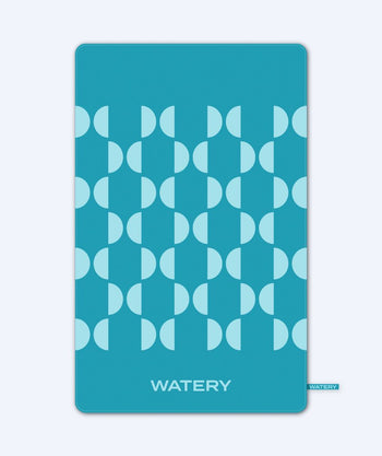 Watery microfiber towel (175 x 110 cm) - Rafferty - Ocean Blue