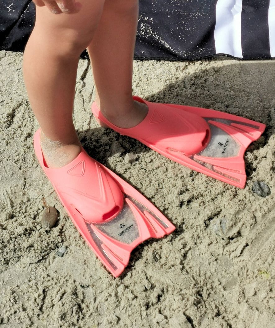 Watery swim fins for kids (25-34) - Bimasha - Pink