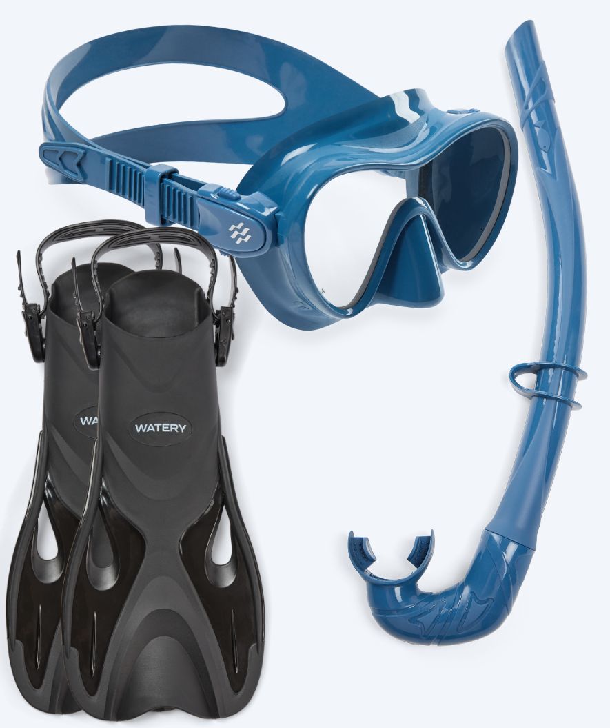 Watery snorkel set for kids - Fisher/Cliff - Dark blue