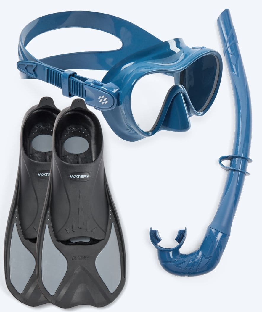 Watery snorkel set for kids - Pike/Cliff - Dark blue