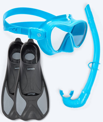 Watery snorkel set for kids - Pike/Cliff - Light blue