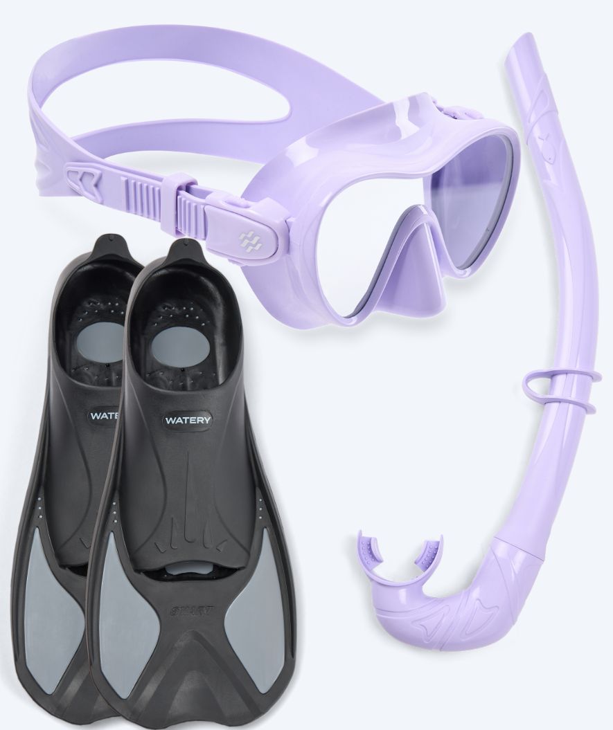 Watery snorkel set for kids - Pike/Cliff - Purple