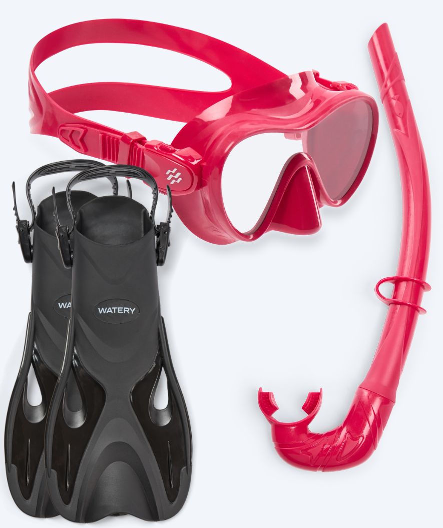 Watery snorkel set for kids - Fisher/Cliff - Red