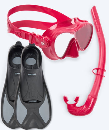 Watery snorkel set for kids - Pike/Cliff - Red