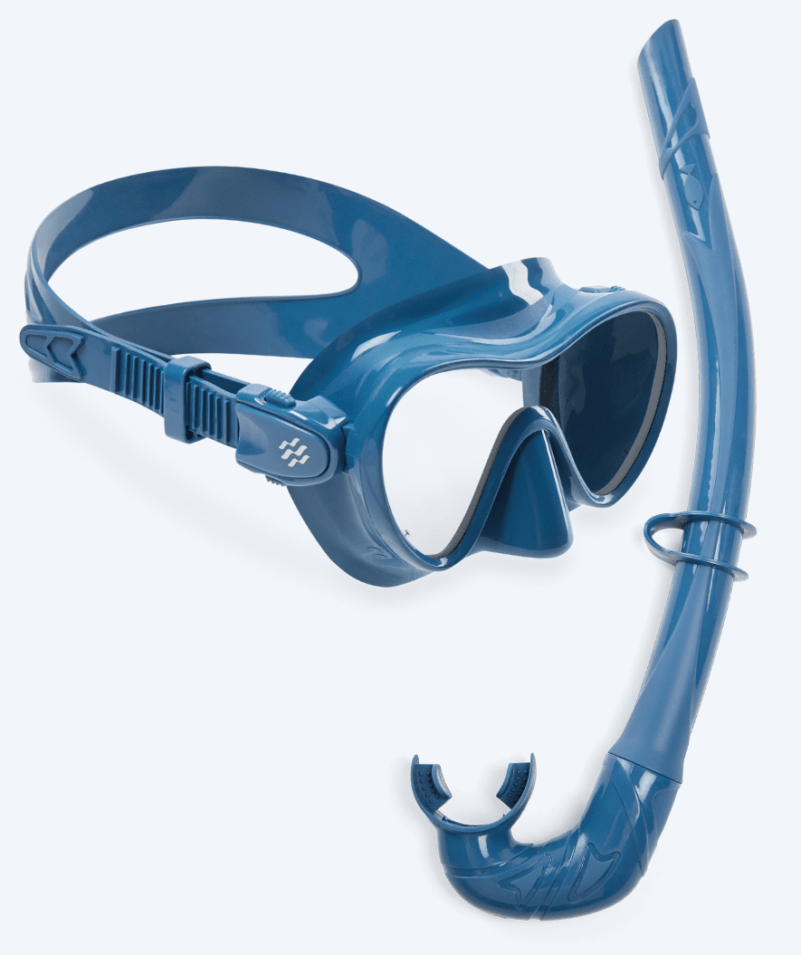 Watery Combo snorkel set for kids - Cliff - Dark blue