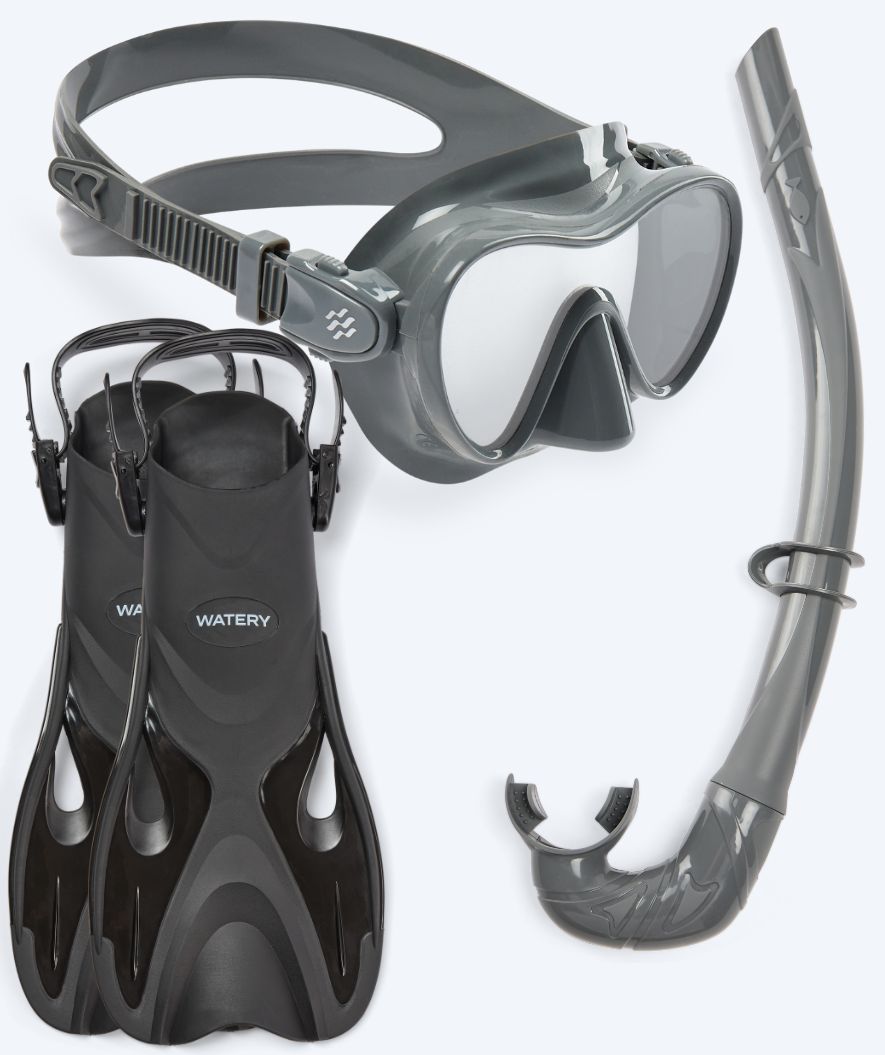 Watery snorkel set for kids - Fisher/Cliff - Grey