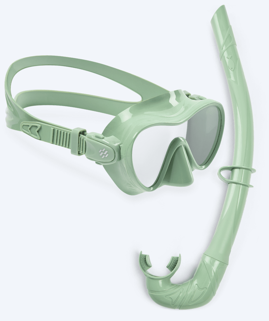 Watery Combo snorkel set for kids - Cliff - Green