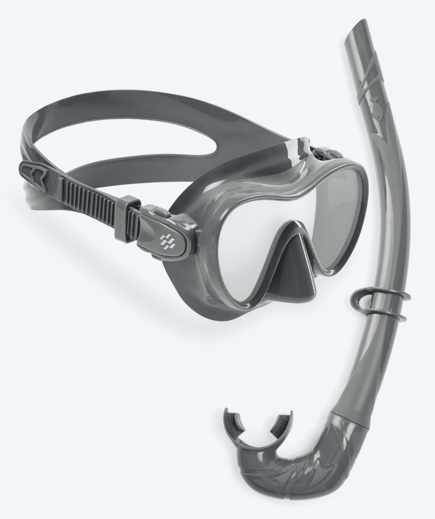 Watery diving mask for kids (4-12) - Cliff - Grey