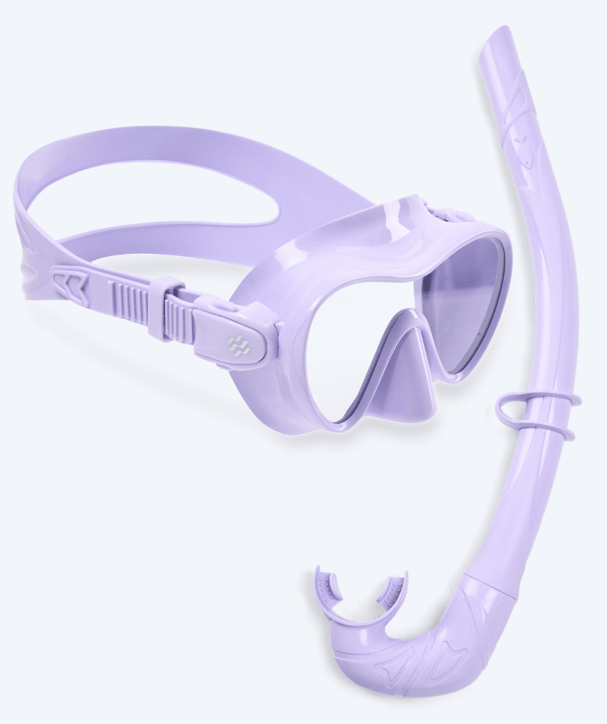 Watery Combo snorkel set for kids - Cliff - Purple