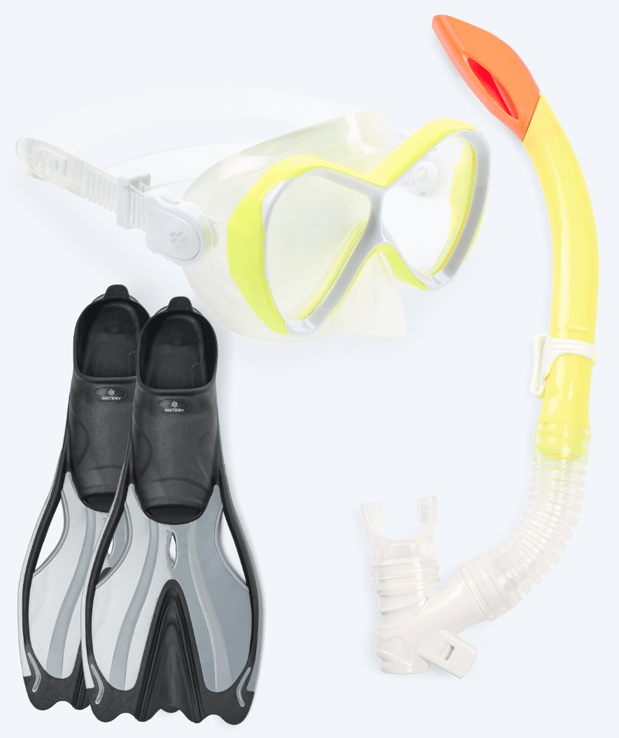 Watery snorkel set for kids - Delphina/Triton - Yellow