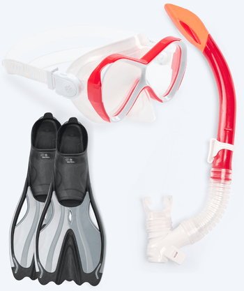 Watery snorkel set for kids - Delphina/Triton - Red