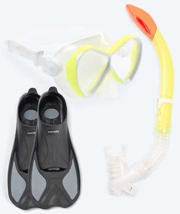 Watery snorkel set for kids - Pike/Triton - Yellow