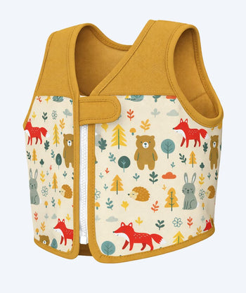 Konfidence swim vest for kids (1-6) - e-Flex - Brown/yellow