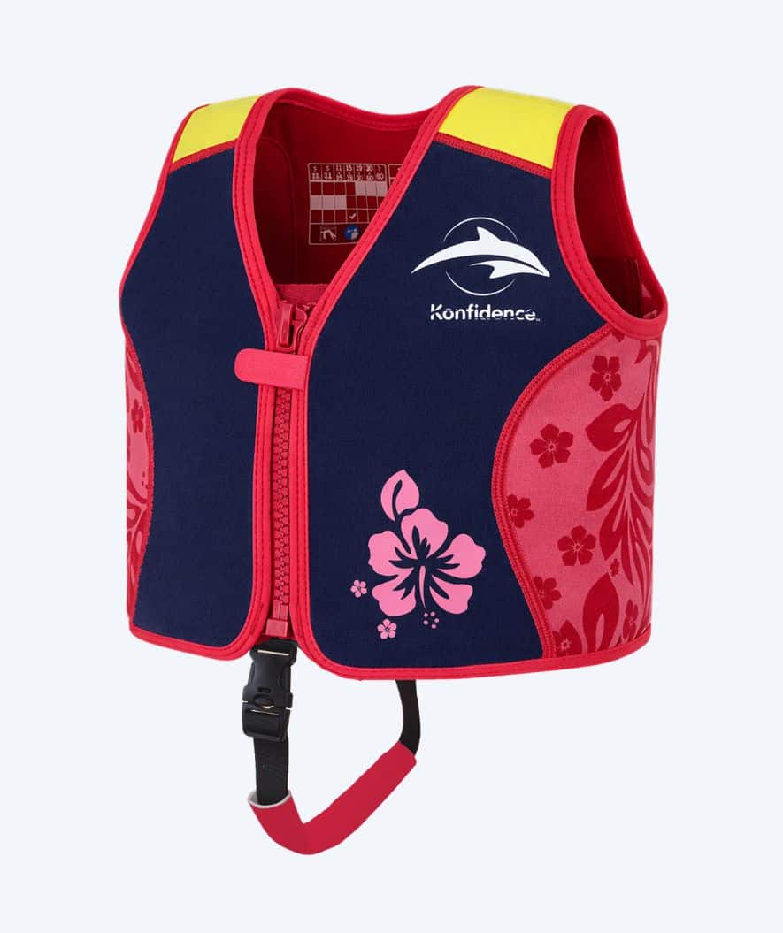 Konfidence swim vest for kids (2-12) - Original - Dark blue/red