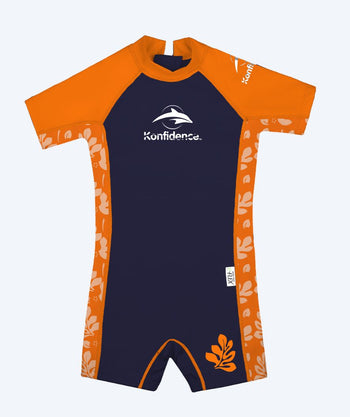Konfidence wetsuit for kids - Warma - Orange/dark blue