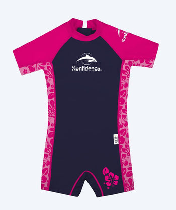 Konfidence wetsuit for kids - Warma - Pink/dark blue
