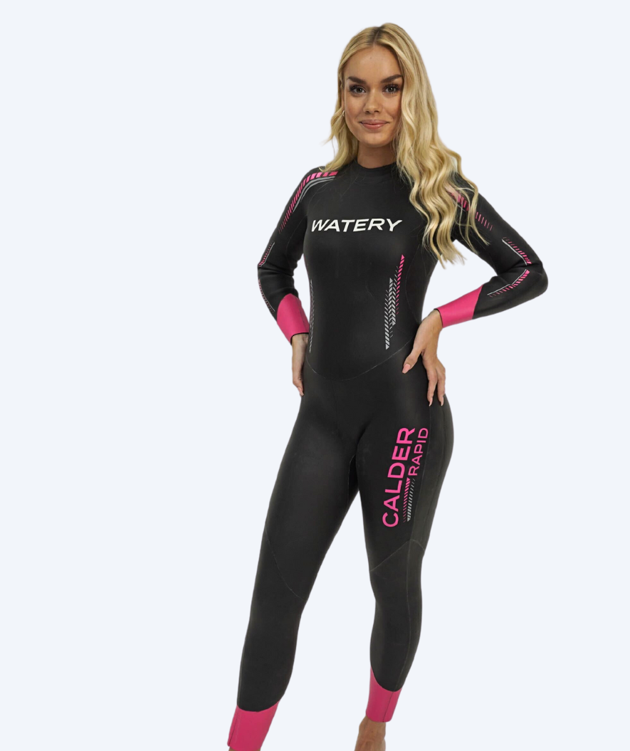 Watery wetsuit for women - Calder Rapid - Black/pink