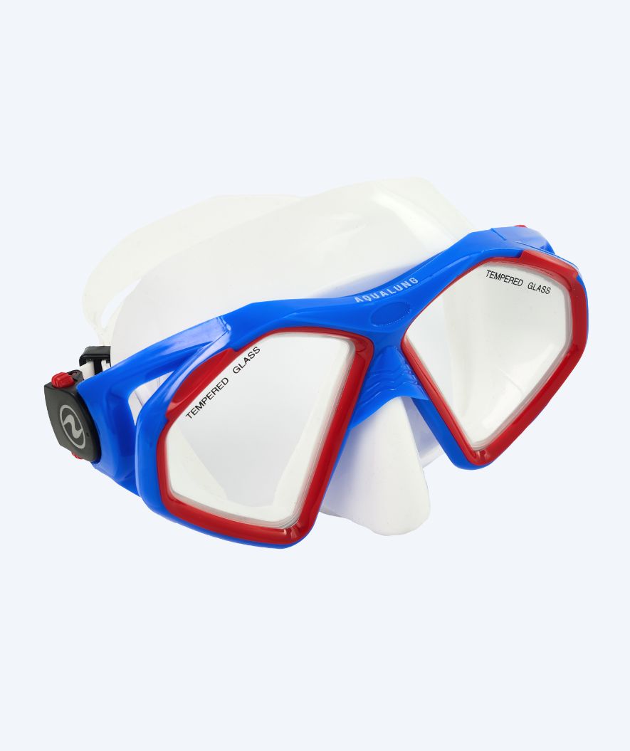 Aqualung diving mask for adults - Hawkeye - Blue/red