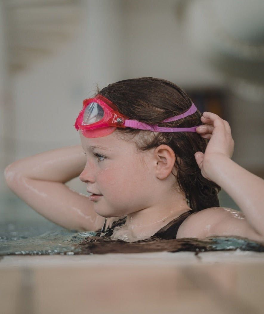 Watery swimming goggles for kids - Mantis 2.0 - Atlantic Pink/clear