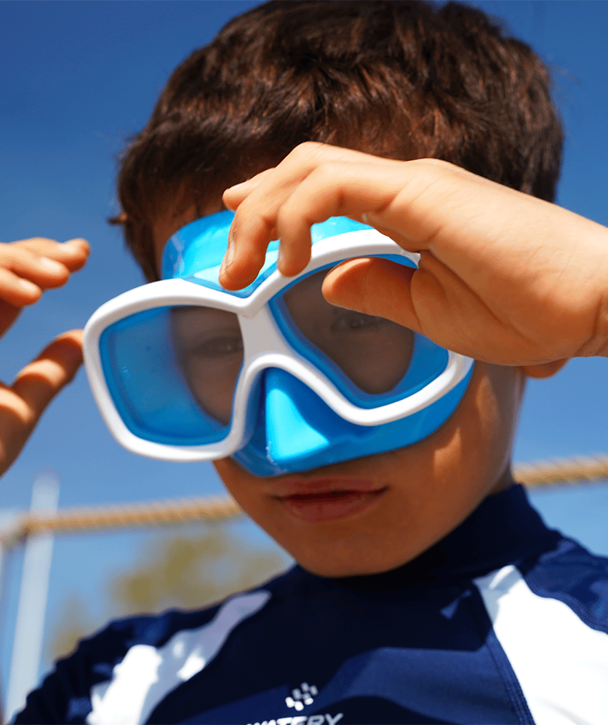 Watery diving mask for junior (8-15) - Misu - Blue/white