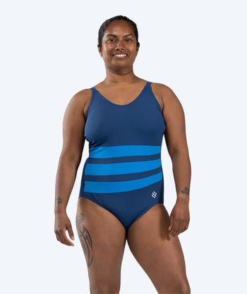 Watery padded swimsuit for women - Mystique Stripes - Dark Blue