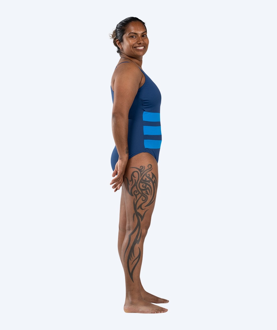 Watery padded swimsuit for women - Mystique Stripes - Dark Blue