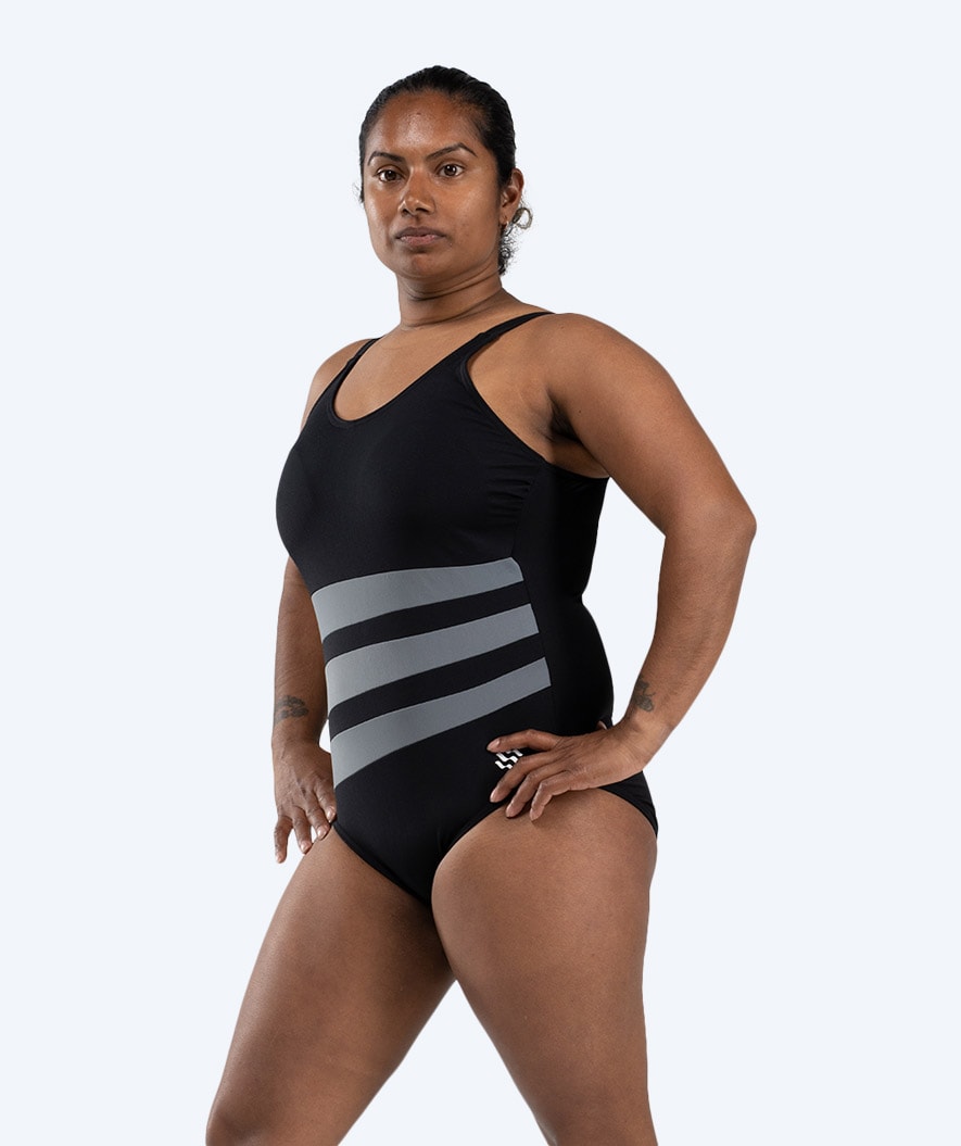 Watery padded swimsuit for women - Mystique Stripes - Black