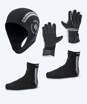 Watery neoprene set - Thermal Reptile (3 mm) - Black/Silver